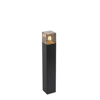 Stojaca vonkajšia lampa čierna 50 cm IP44 s dymovým sklom - Dánsko
