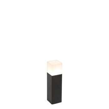 Stojaca vonkajšia lampa čierna s opálovou bielou 30 cm - Denmark
