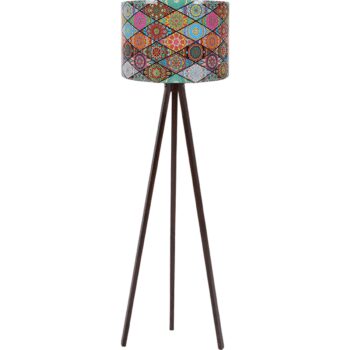 Stojacia lampa Mandala 133, hnedá