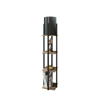 Stojacia lampa Nora - Black, Natural