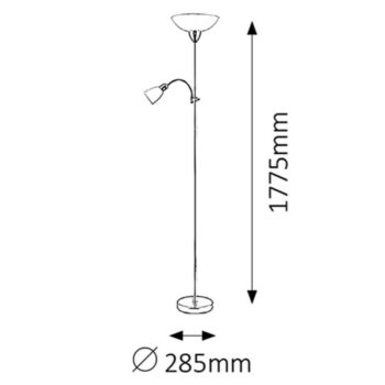 Stojacia lampa Rabalux Diana 4067 matný chróm