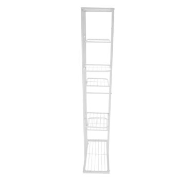 Stojan na kvety Bamir 2, biela, 43 x 22 x 126 cm