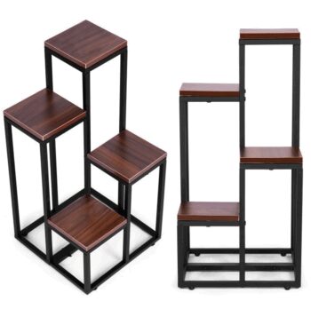 Stojan na kvety vo farbe tmavý orech