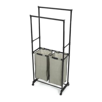 Stojan s úložným priestorom GD-176 BK, plast,čierna