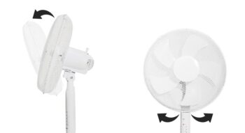 Stojanový ventilátor 45 W s diaľkovým ovládaním - biely
