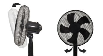 Stojanový ventilátor 45 W s diaľkovým ovládaním - čierny