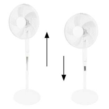 Stojanový ventilátor 5 lopatkový - biely 45 W