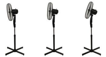 Stojanový ventilátor 5 lopatkový - čierny 45 W