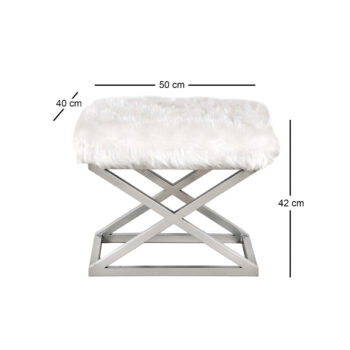Stolička Capraz Plush White