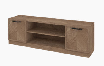 Dizajnový nábytok z kolekcie ZYCO spája v sebe jedinečnú eleganciu prírodného dubového dreva s charakteristickými vzormi rybej kosti na predných stranách. Zásuvky a predné dvierka majú fukciu tichého dovierania čo zvyšuje komfort používania nábytku. Rám predných dvierok je vyrobený z kavlitného masivného dubového dreva, korpus a výplň dvierok je kvalitná LTD doska vo vzore rybej kosti. Úchyty sú kovové v čiernej matnej farbe. Sektor obsahuje viacero prvkov, vďaka ktorým môžete vytvoriť modernú obývaciu izbu alebo jedáleň.TV stolík ZYCO 25 má dvoje dvierka medzi ktorými je výklenok s policou. Za dvierkami sa na každej strane ešte nachádza praktická polica.Materiál : masív, LTD, kovové úchytyRozmery (ŠxVxH) : 160 x 50 x 42 cmNábytok je dodávaný v demonte.