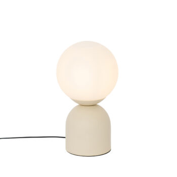 Stolná lampa Hotel Chic béžová s opálovým sklom - Pallon Trend