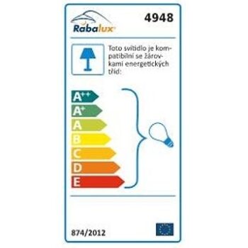 Stolná lampa Salem, bielo-šedá, Rabalux 4948