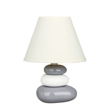 Stolná lampa Salem, bielo-šedá, Rabalux 4948