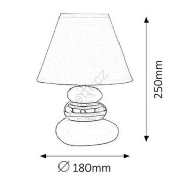 Stolná lampa Salem, bielo-strieborná, Rabalux 4949
