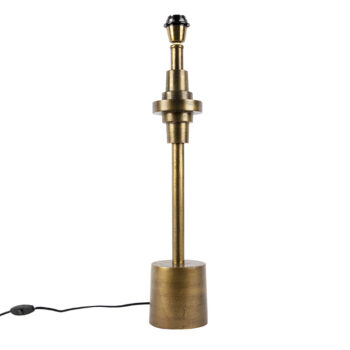 Stolná lampa v štýle Art Deco bronzová bez tienidla - Diverso