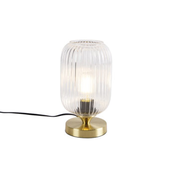 Stolná lampa v štýle Art Deco mosadz - Banci