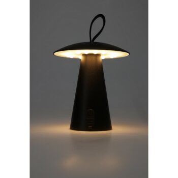 Stolná vonkajšia prenosná LED lampa Boise, čierna, USB, 15 x 17 cm, plast