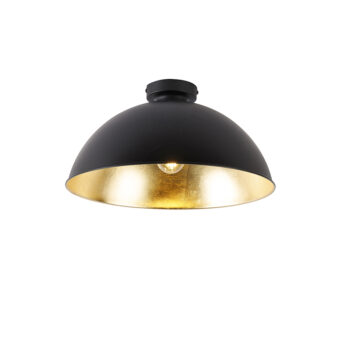 Stropná lampa čierna so zlatom 42 cm nastaviteľná - Magnax
