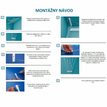 Stropný sušiak na bielizeň Ideal 5 tyčí, 100 cm