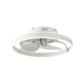 Stropný ventilátor biely 50 cm vrátane LED stmievateľný s diaľkovým ovládaním - Maddy