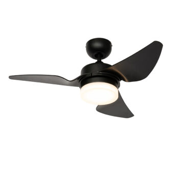 Stropný ventilátor čierny 86,7 cm vrátane LED stmievateľný s diaľkovým ovládaním - Yuki