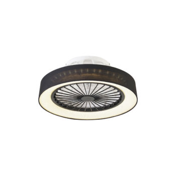 Stropný ventilátor čierny so hviezdnym efektom 47cm vrátane LED stmievateľný s diaľkovým ovládaním - Emily