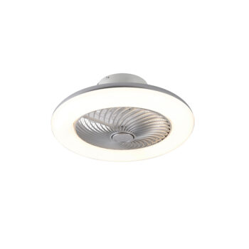Stropný ventilátor strieborný 55,5 cm vrátane LED stmievateľný s diaľkovým ovládaním - Clima