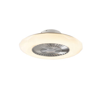 Stropný ventilátor strieborný s hviezdnym efektom 59cm vrátane LED stmievateľný s diaľkovým ovládaním - Clima