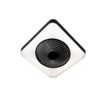 Stropný ventilátor štvorcový čierny vrátane stmievateľného LED - Climo