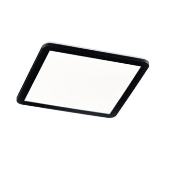 Štvorcové stropné svietidlo čierne 40 cm vrátane LED 3-stupňovo stmievateľné IP44 - Lope