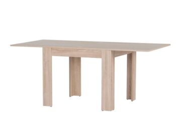 Štvorcový jedálenský stôl SATUR 40 v obľúbenom farebnom prevedení dub sonoma. Nerozložený stôl má rozmery v/š/h 76/90/90 cm štvorcového tvaru. Po rozložení je v tvare obdĺžnika s rozmermi š/h 180x90 cm. Pracovná doska stola je vyrobená z kvalitnej LTD dosky a je opatrená ABS páskou. Nohy sú vyrobené z odolnej MDF dosky. Stôl je určený pre cca 4 - 6 osôb. V ponuke aj v ďalších farbách. VIDEO s detailným zobrazením rozloženia jedálenského stolu Satur si môžete pozrieť TU. Dodávame v demontovanom stave. Záručná doba 24 mesiacov.