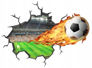 Štýlová nálepka na stenu pre chlapcov futbal 59 x 45 cm