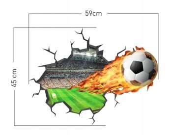 Štýlová nálepka na stenu pre chlapcov futbal 59 x 45 cm
