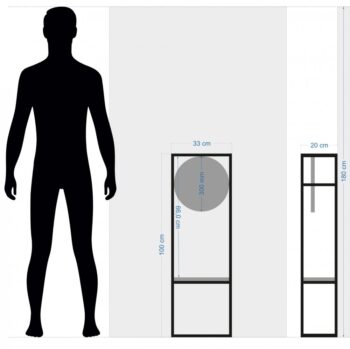 Štýlové dubové hodiny s robusným kovovým rámom 100 cm