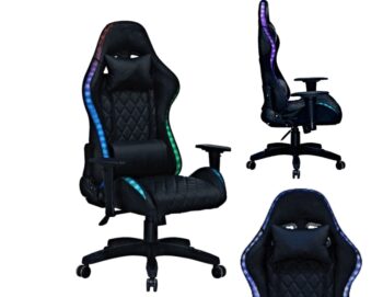 Štýlové ergonomické herné kreslo s LED osvetlením