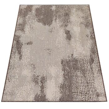 Štýlový koberec s abstraktným vzorom v hnedej farbe Šírka: 80 cm | Dĺžka: 150 cm