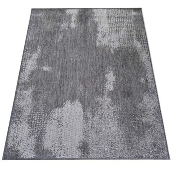 Štýlový koberec s abstraktným vzorom v sivej farbe Šírka: 80 cm | Dĺžka: 150 cm