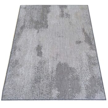 Štýlový koberec s abstraktným vzorom v sivej farbe Šírka: 80 cm | Dĺžka: 150 cm