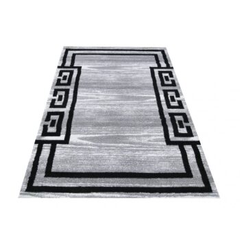 Štýlový sivo čierny koberec s ornamentom Šírka: 80 cm | Dĺžka: 150 cm