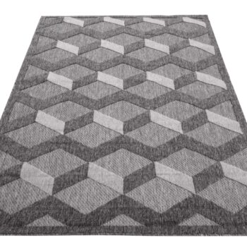 Štýlový sivý koberec s 3D efektom CANSAS 100x100