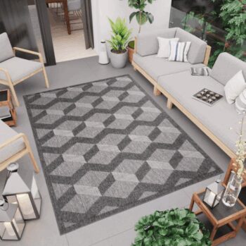 Štýlový sivý koberec s 3D efektom CANSAS Šírka: 80 cm | Dĺžka: 150 cm