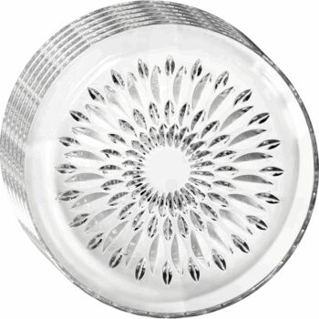 Súprava 6 sklenených dezertných tanierov Crystal Bloom 19 cm