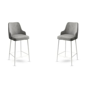 Súprava barových stoličiek  Enox Grey and White, 2 ks, 2 ks