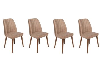 Súprava jedálenských stoličiek Alfa Beige, 4 ks