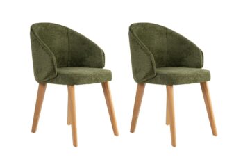 Súprava jedálenských stoličiek Bentley Green and Light Oak, 2 ks