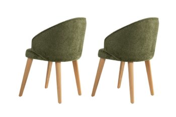 Súprava jedálenských stoličiek Bentley Green and Light Oak, 2 ks