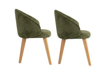 Súprava jedálenských stoličiek Bentley Green and Light Oak, 2 ks