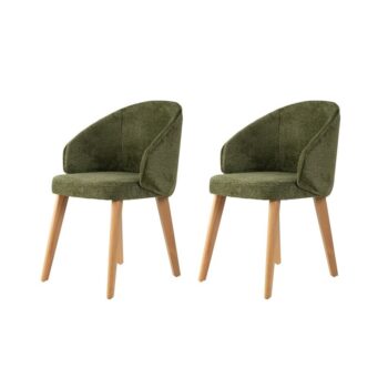 Súprava jedálenských stoličiek Bentley Green and Light Oak, 2 ks