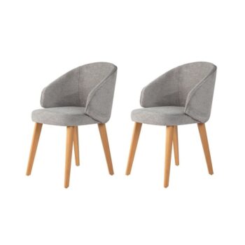 Súprava jedálenských stoličiek Bentley Grey and Light Oak, 2 ks