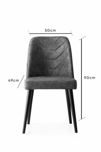 Súprava jedálenských stoličiek Dallas Anthracite, 2